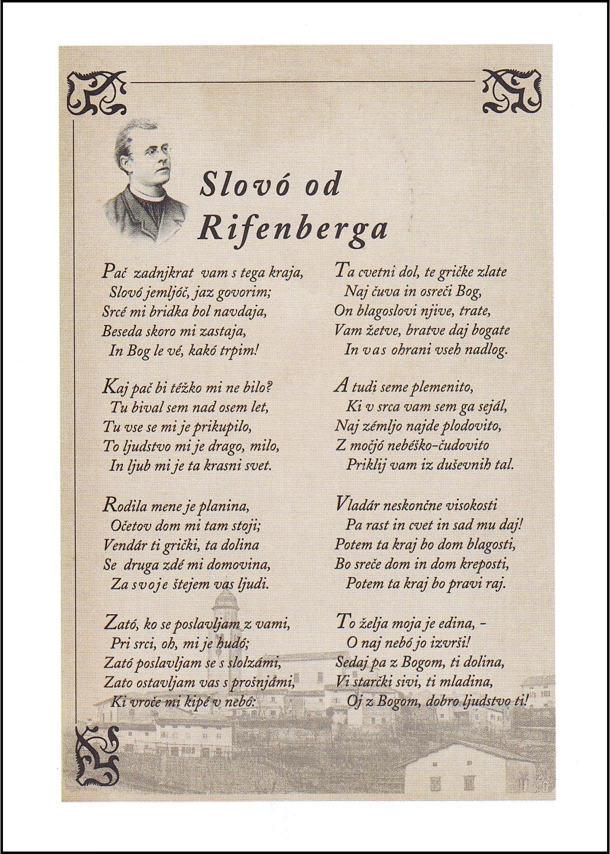 100 LET SPOMINA S. GREGORČIČ REIFENBERD
